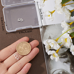 4 шт. 925 застежки-крючка и S-образные крючки из стерлингового серебра STER-BBC0007-04