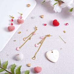 Набор для изготовления сережек в форме сердца своими руками&nbsp;DIY-SZ0009-25