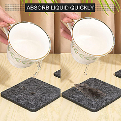 Квадратный коврик из шерстяного войлока DIY-WH0308-14