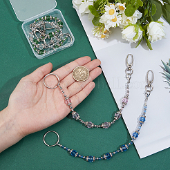 4шт брелок из стеклянных бусин KEYC-NB00025