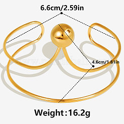 Браслеты-манжеты из нержавеющей стали 304 в европейском и американском стиле для женщин&nbsp;VI3097-2