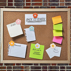 60 шт. кнопки-цветы из полиэстера и сплава&nbsp;AJEW-SC0031-46