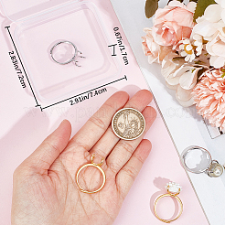 4шт 2 цвета регулируемые компоненты латунного кольца KK-BBC0012-94