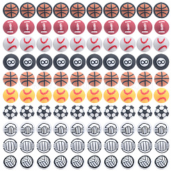 100 шт. 10 стиля 8 шарика из полимерной глины ручной работы CLAY-PA0001-09