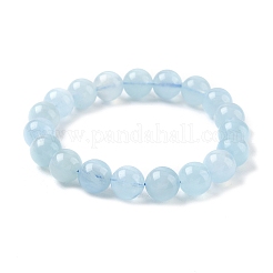 Браслеты из натуральных круглых бусин аквамарина для мужчин и женщин&nbsp;BJEW-U034-01A-02