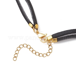 Изготовление двухслойного ожерелья из коровьей кожи&nbsp;AJEW-JB01355-01