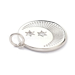 Латунные микропаве прозрачные подвески с фианитом ZIRC-L091-104P