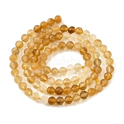 Природный желтый кварц нитей бисера&nbsp;G-G259-D03-4mm