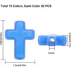 15 цвет непрозрачных акриловых бусин&nbsp;SACR-PH0007-07