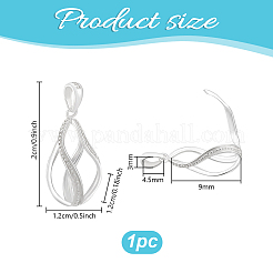 1 шт. 925 подвески из стерлингового серебра с бусинами STER-PH0004-18