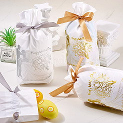 20 шт. 2-цветные прямоугольные пластиковые подарочные пакеты для конфет ABAG-TA0001-35