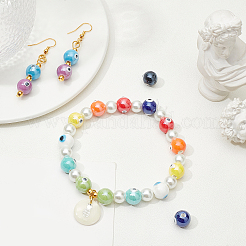 20шт 10 цвета фарфоровые керамические бусины ручной работы&nbsp;PORC-NB0001-12