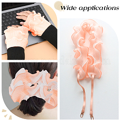 Шифоновая органза плиссированная кружевная отделка DIY-WH0892-01A