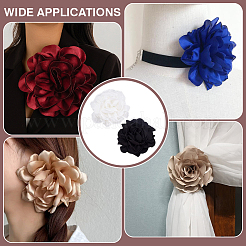 2 шт. броши из полиэстера с цветком 2 цветов&nbsp;JEWB-PH0001-50