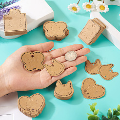 150 шт. 5 стили крафт-бумаги для демонстрации сережек DIY-TA0006-04