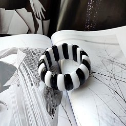 Эластичный браслет из акриловых бусин с имитацией драгоценных камней&nbsp;BJEW-B074-01B