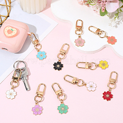 20 шт. 10-х цветная эмалевая подвеска в виде цветка&nbsp;HJEW-SC0002-80