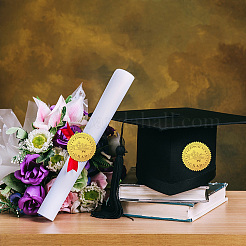 Самоклеящиеся наклейки с тиснением золотой фольгой DIY-WH0211-341