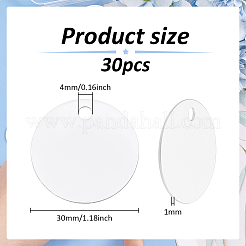 30 шт. пустые двухсторонние алюминиевые подвески с термопереносом&nbsp;DIY-BC0012-89B
