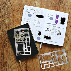 Трафареты для резки металла в стиле ретро из нержавеющей стали DIY-WH0242-286