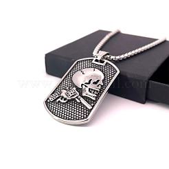 Ожерелья из нержавеющей стали с подвеской в виде черепа пистолета для мужчин OY9493