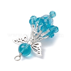 Гальванизировать прозрачные стеклянные подвески&nbsp;PALLOY-JF03831-01