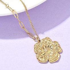 Ожерелья с подвесками из нержавеющей стали 304 для женщин NJEW-D312-02C-G