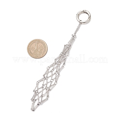 Подвесной мешочек из нержавеющей стали 304 в технике макраме с пустым держателем для камней&nbsp;AJEW-JB01415-02