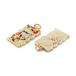 Латунные микропаве прозрачные подвески с фианитом ZIRC-A020-09G