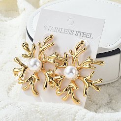 Серьги-гвоздики из нержавеющей стали 304&nbsp;EJEW-Z084-13G