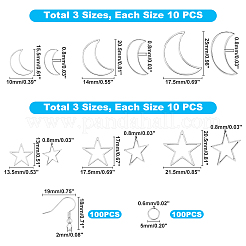 Наборы для самостоятельного изготовления сережек из нержавеющей стали 304 DIY-UN0002-33P
