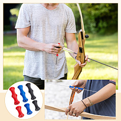 12 комплект 3-х цветных силиконовых накладок на пальцы AJEW-NB0006-35