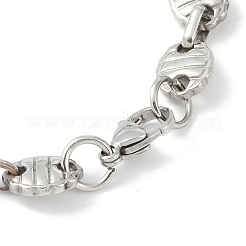 Не тускнеющие браслеты из нержавеющей стали 201 с кофейными зернами для женщин и мужчин BJEW-I316-06P