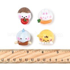 8 шт. 4 стиля симпатичных непрозрачных смоляных кабошонов CRES-FS0001-22