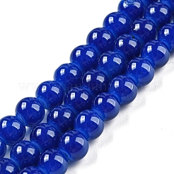 Выпечки окрашены имитация нефрита стекловолокна круглый шарик X-DGLA-Q021-6mm-33