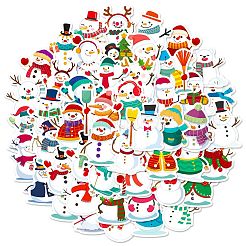 Рождественская тема 50 шт. бумажные самоклеящиеся наклейки с картинками AJEW-S036-15