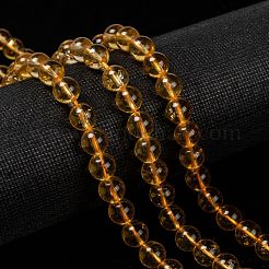 Природный цитрин бисер нитей&nbsp;G-E326-8mm-01