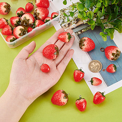 30шт 3 стиля непрозрачные подвески из смолы RESI-PH0002-06