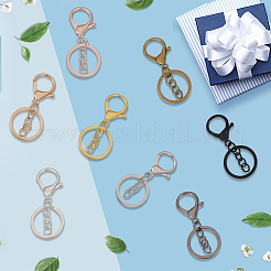 24 шт. 8 цветных застежки для брелка из сплава&nbsp;KEYC-SC0001-80