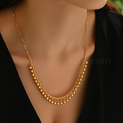 Минималистичные ожерелья из железных круглых бусин с кисточками для повседневной носки и неформальных выходов NK4328