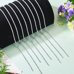 5 ярд цепочки из сплава стекла и страз&nbsp;AJEW-TA0002-49D