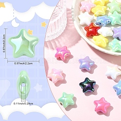 10 шт. пластиковые бусины с УФ-покрытием&nbsp;SACR-YW0001-86A