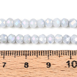 Антикоррозийные гальванические стеклянные бусины рондель&nbsp;EGLA-T021-4mm-17-01