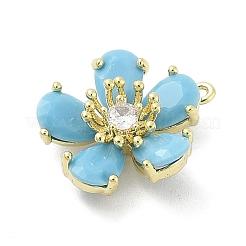 Латунные подвески бирюзового цвета&nbsp;KK-S514-03G