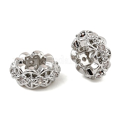 Латунные микро проложить кубического циркония бусы KK-C155-14P