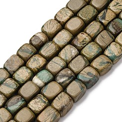 Нити бусин из натурального камня вердит G-B155-D08