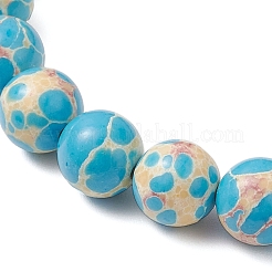 Браслет из синтетической императорской яшмы&nbsp;BJEW-JB12500-01