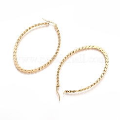 Серьги-кольца геометрической формы из нержавеющей стали 304 STAS-D171-15A-G