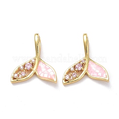 Кулоны из латуни с микропаве из сливы и фианита&nbsp;X-ZIRC-L100-130G