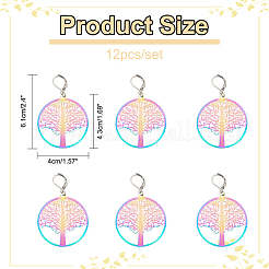 Ионное покрытие (ip) 201 нержавеющая сталь филигранные подвески запирающиеся маркеры стежков HJEW-PH01562